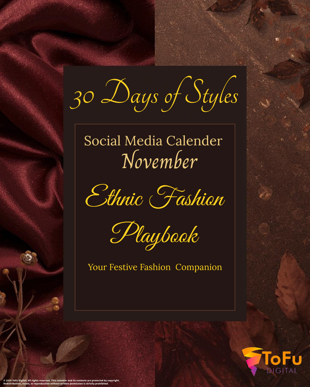 Luxury Clothing Social Media Calendar Kit - November 2025
