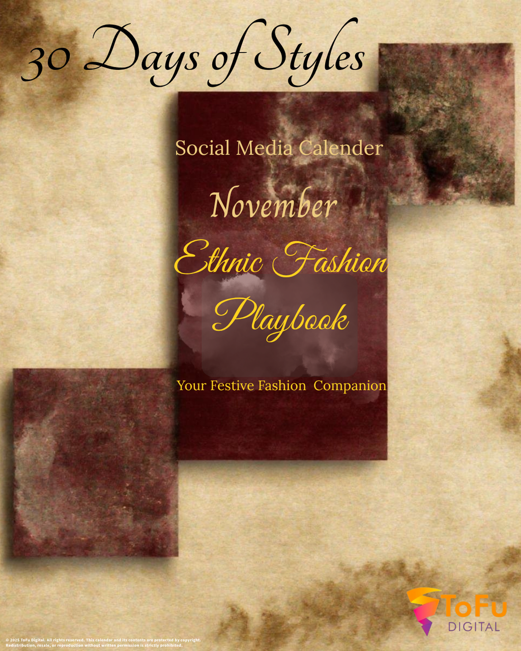 Luxury Clothing Social Media Calendar Kit - November 2025