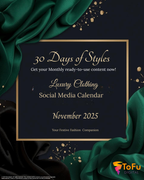 Luxury Clothing Social Media Calendar Kit - November 2025