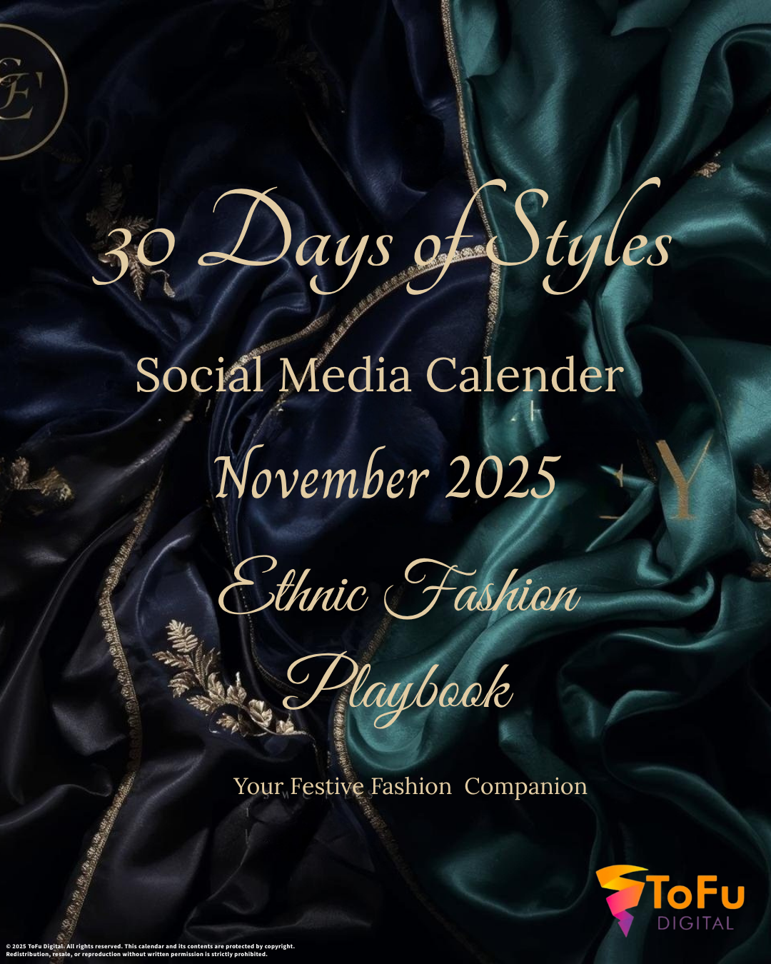 Luxury Clothing Social Media Calendar Kit - November 2025