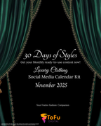 Luxury Clothing Social Media Calendar Kit - November 2025