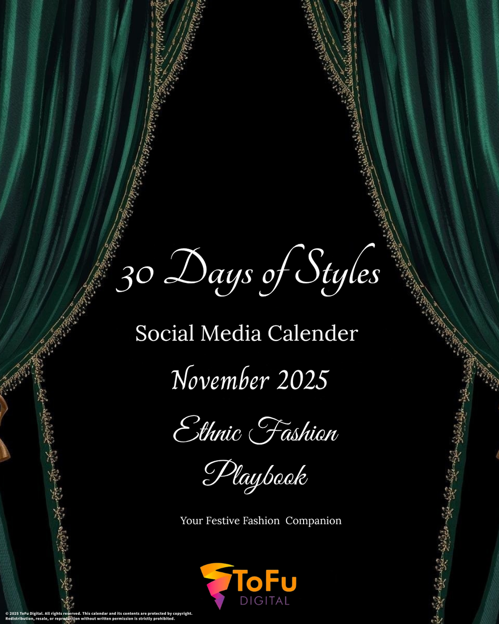 Luxury Clothing Social Media Calendar Kit - November 2025