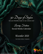 Luxury Clothing Social Media Calendar Kit - November 2025