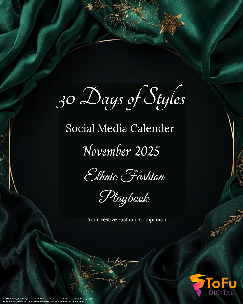 Luxury Clothing Social Media Calendar Kit - November 2025