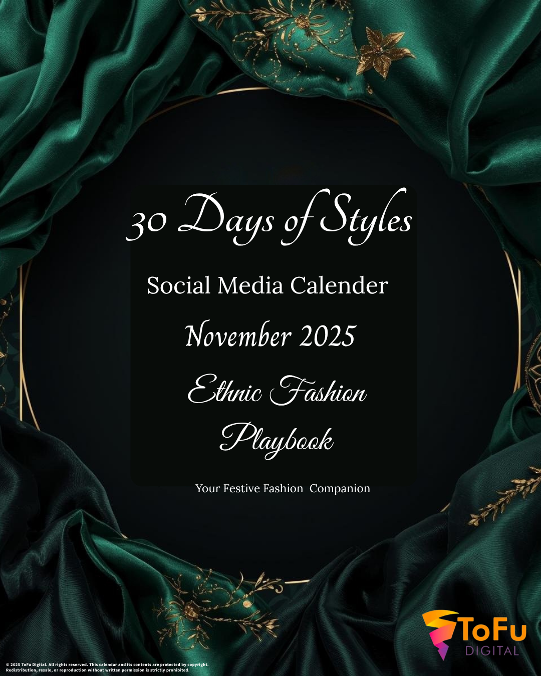 Luxury Clothing Social Media Calendar Kit - November 2025