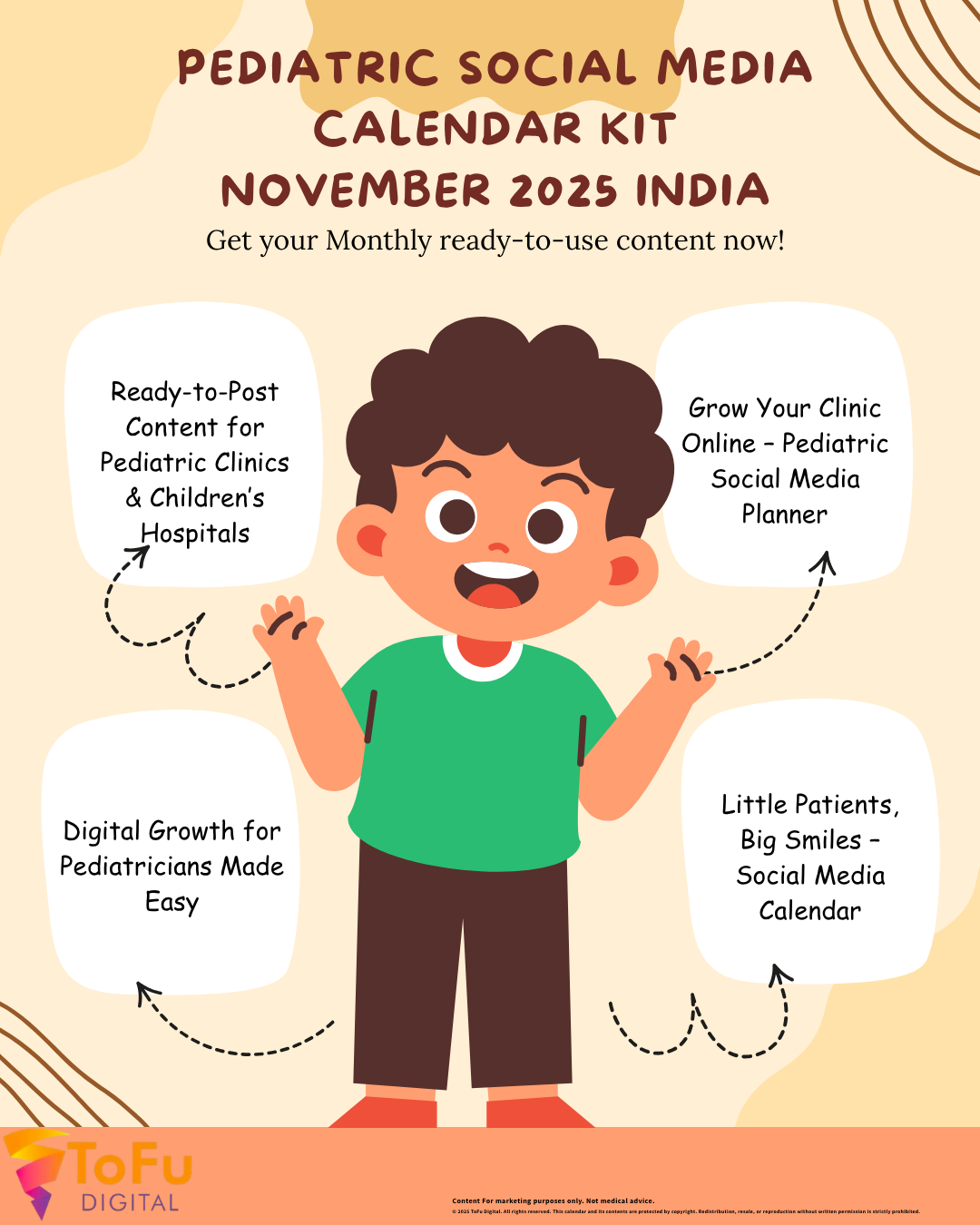 Pediatric - Healthcare Social Media Calendar Kit November 2025