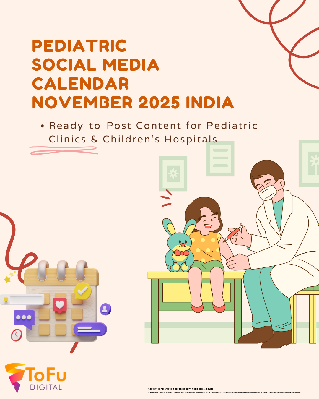 Pediatric - Healthcare Social Media Calendar Kit November 2025