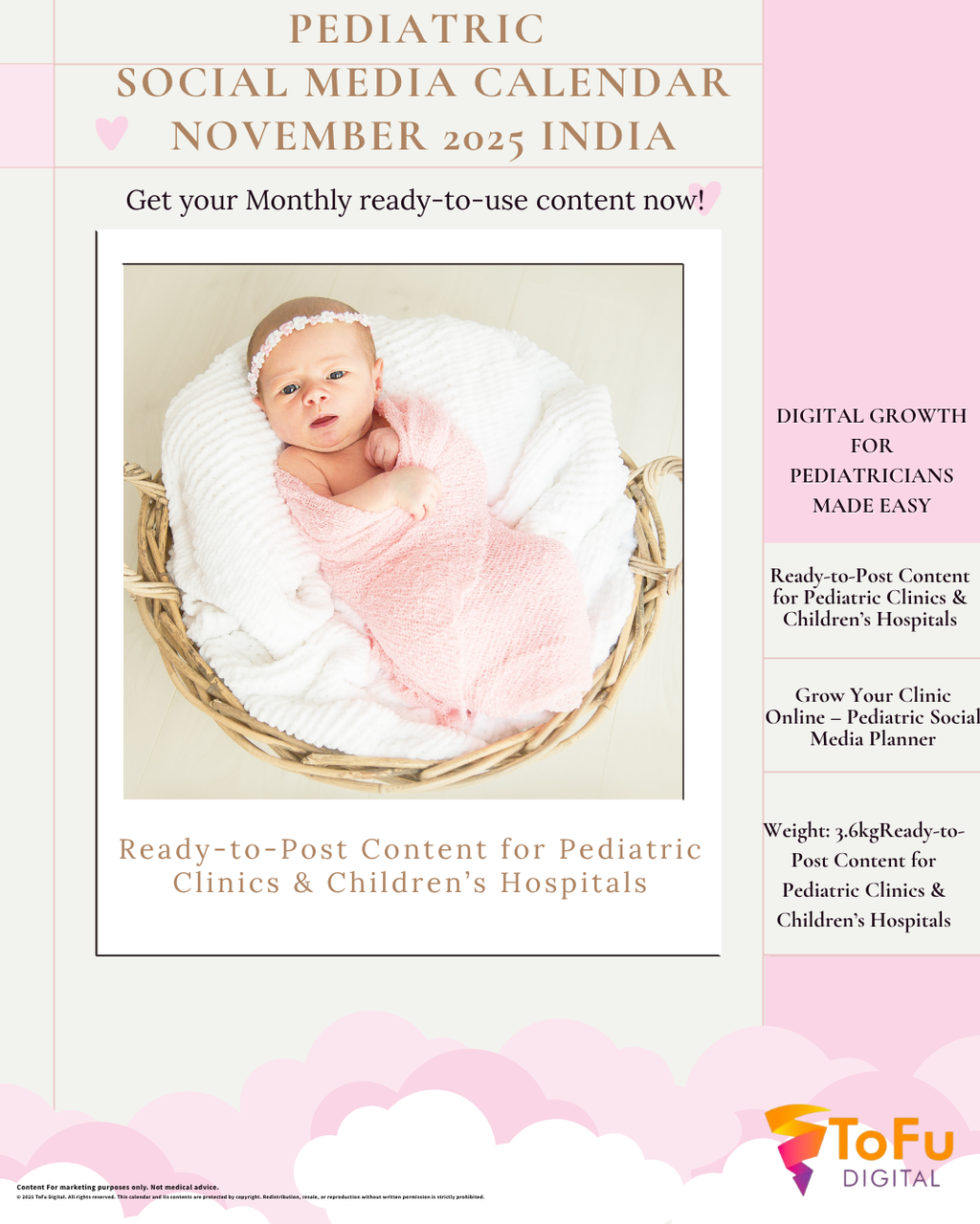 Pediatric - Healthcare Social Media Calendar Kit November 2025