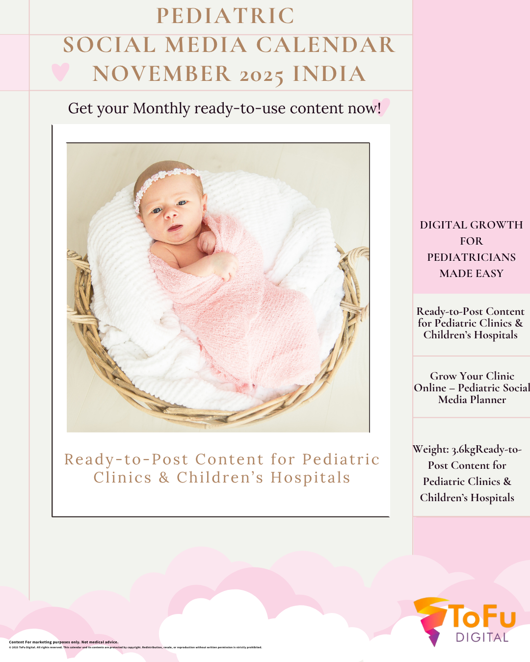 Pediatric - Healthcare Social Media Calendar Kit November 2025