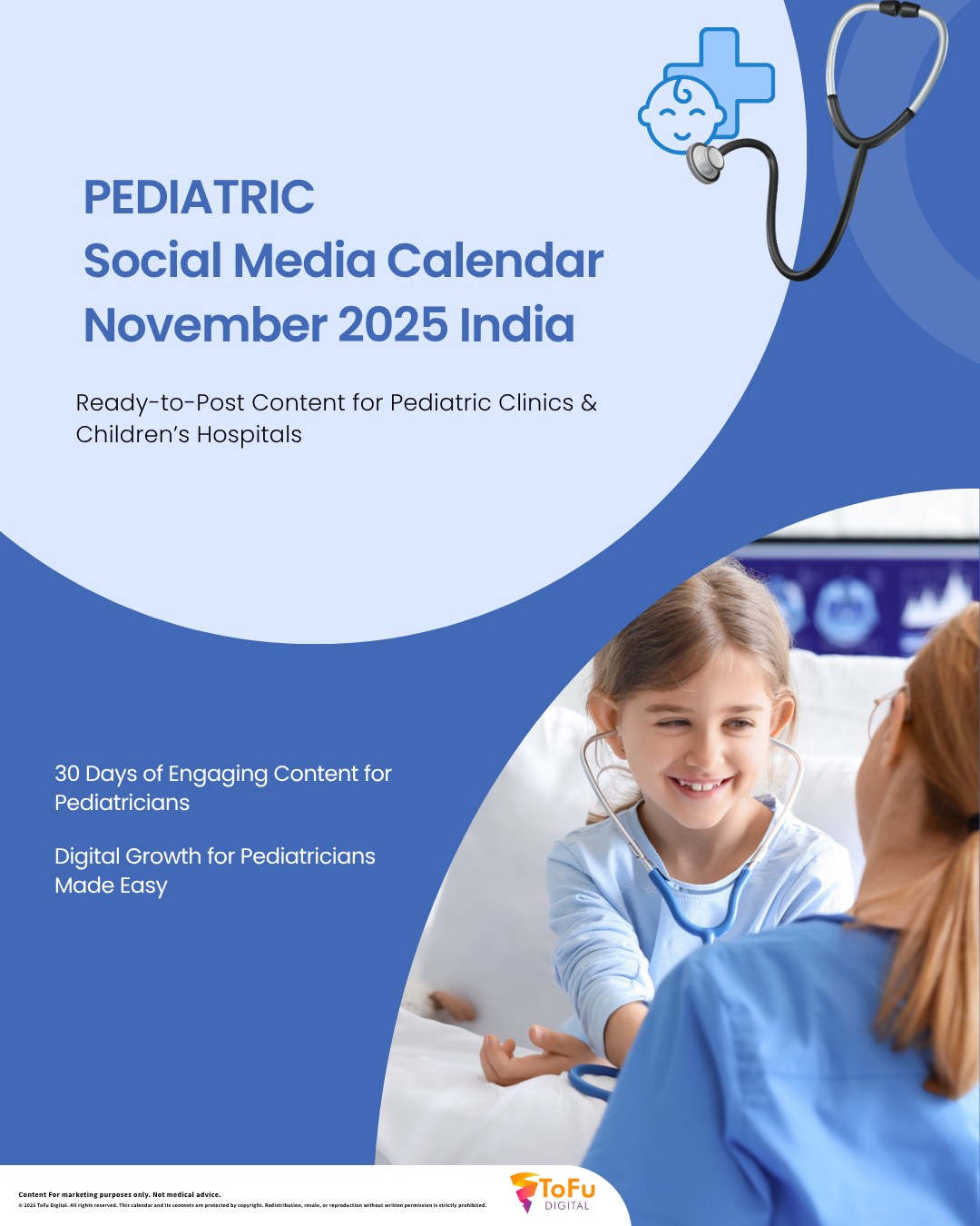 Pediatric - Healthcare Social Media Calendar Kit November 2025