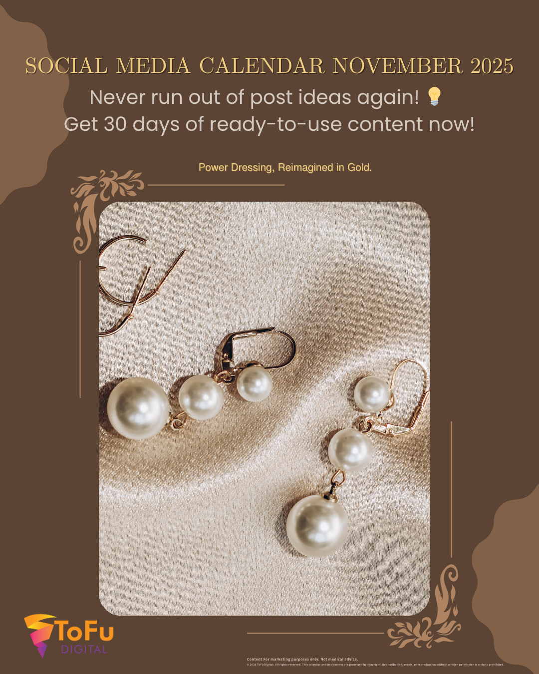 Jewellery Brand Social Media Planner — 30 Days of Posts