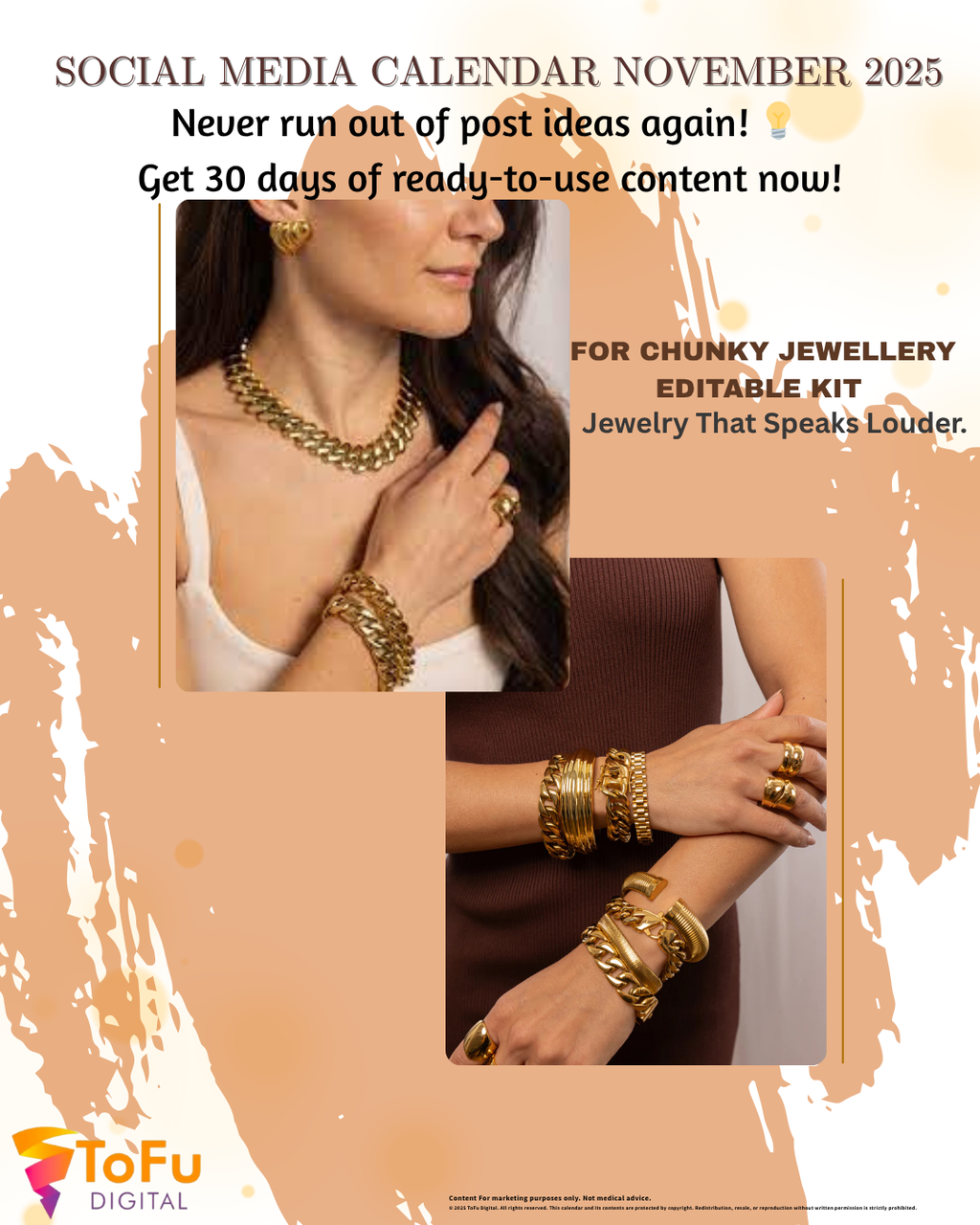 Jewellery Brand Social Media Planner — 30 Days of Posts