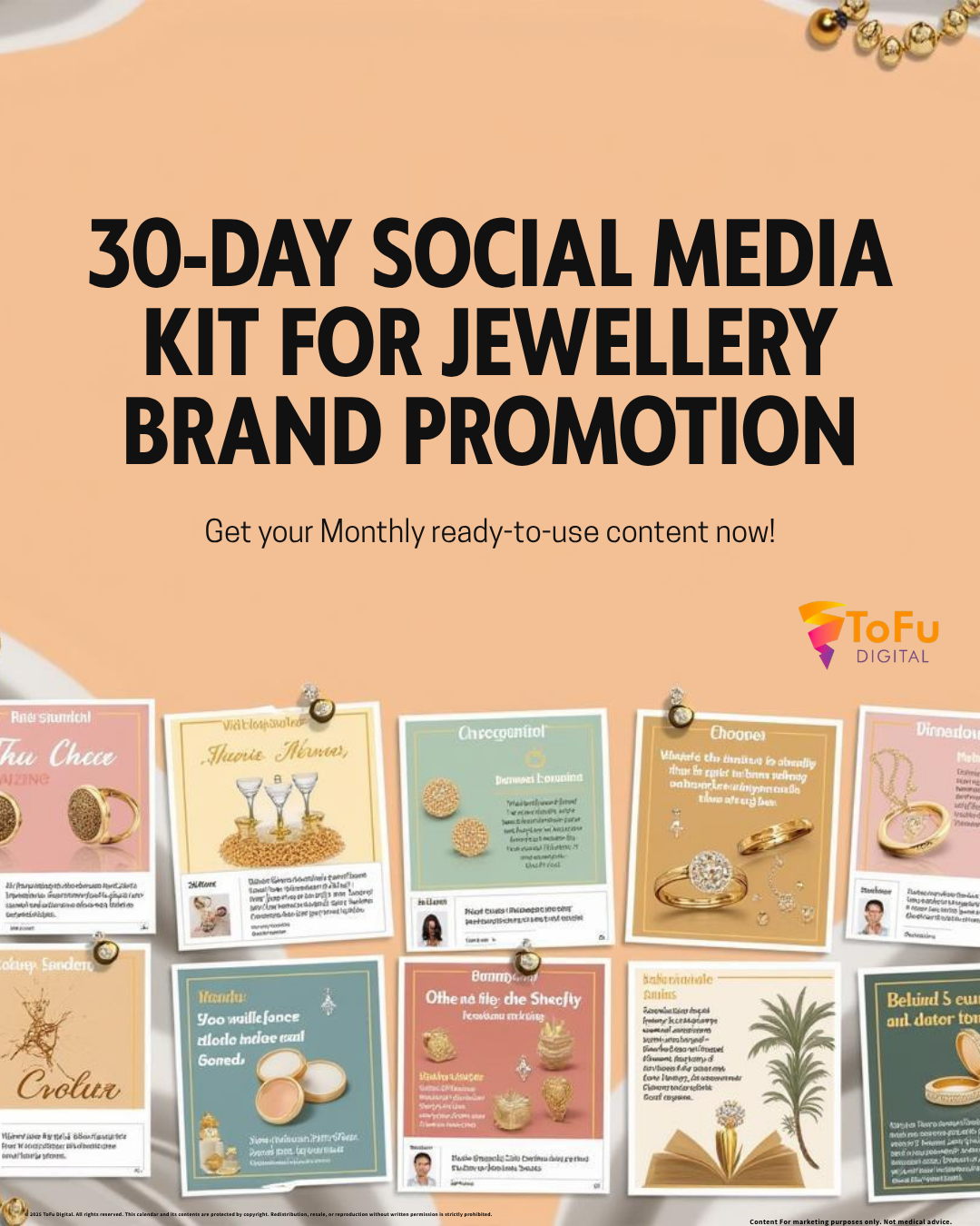 Jewellery Brand Social Media Planner — 30 Days of Posts