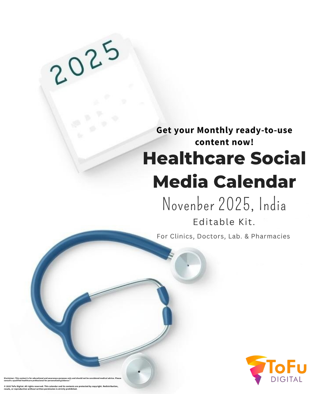 Healthcare Social Media Calendar Kit November 2025