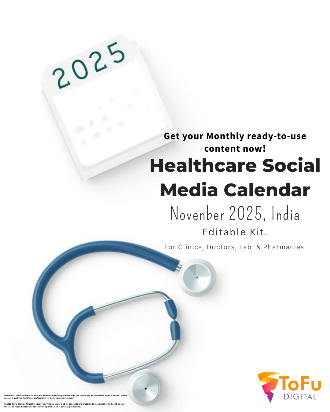 Healthcare Social Media Calendar Kit November 2025