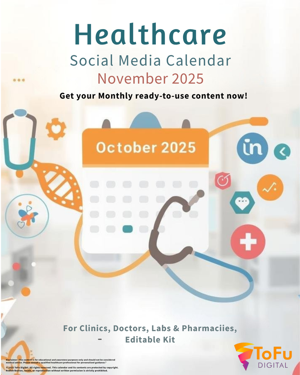 Healthcare Social Media Calendar Kit November 2025