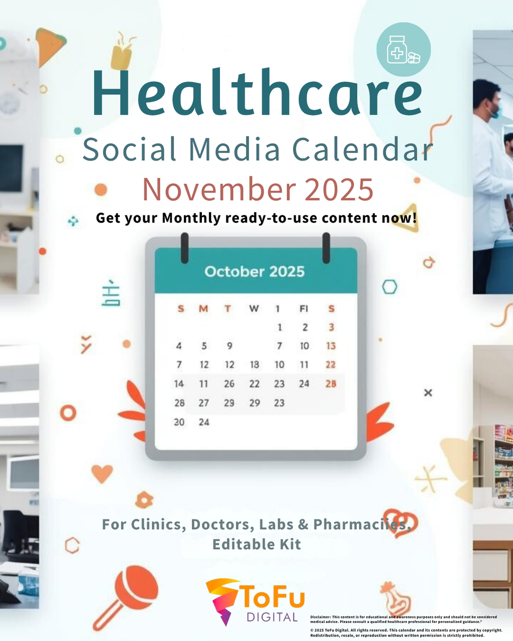 Healthcare Social Media Calendar Kit November 2025